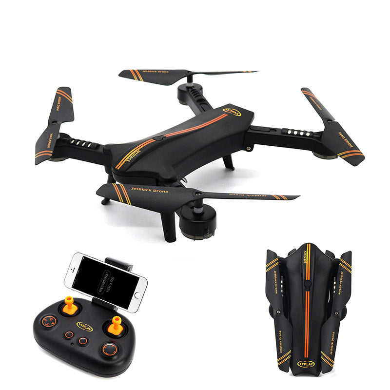 Jetblack Selfie Foldable Drone Quadcopter Helicopter Frame Compact Smart FPV Drones with HD Camera Portable Photography Video