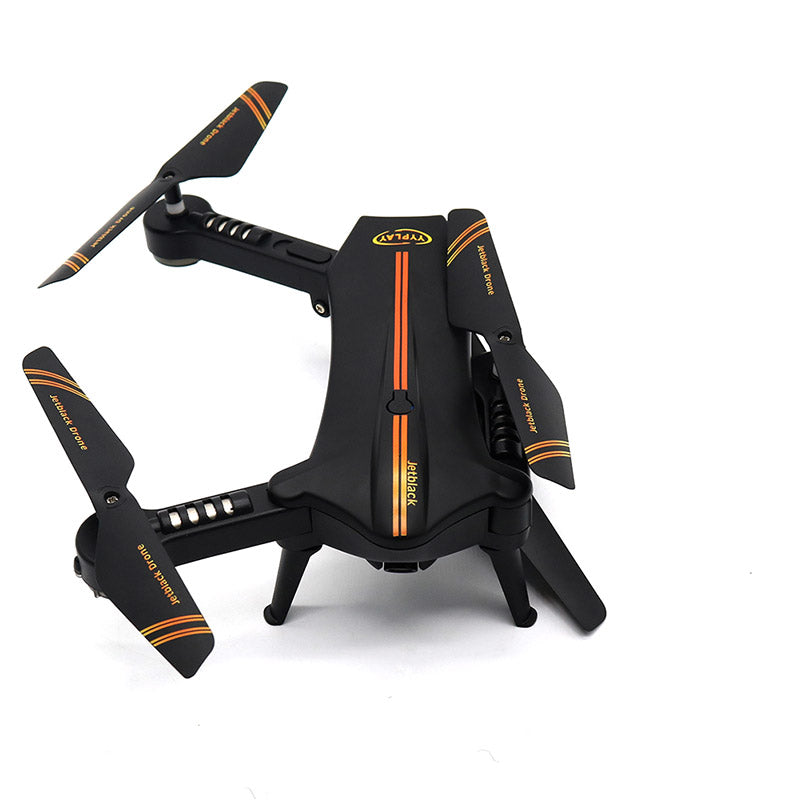 Jetblack Selfie Foldable Drone Quadcopter Helicopter Frame Compact Smart FPV Drones with HD Camera Portable Photography Video