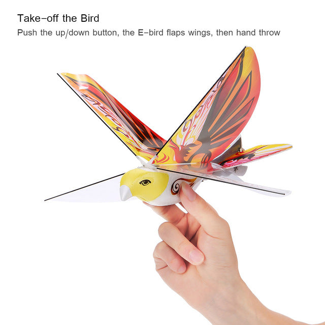 Mini Foam Anti-Crash RC Drone TECHBOY 98007+ 2.4GHz RC Bird Remote Control Authentic E-Bird Flying Bird Aircraft Plane RC Toys