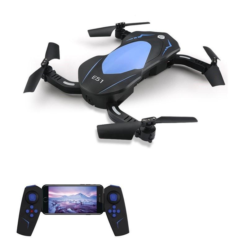 In Stock Eachine E51 WiFi FPV 720P HD Camera Selfie Drone Altitude Hold Foldable Arm RC Quadcopter Drone BNF RTF VS JJRC H37 E50