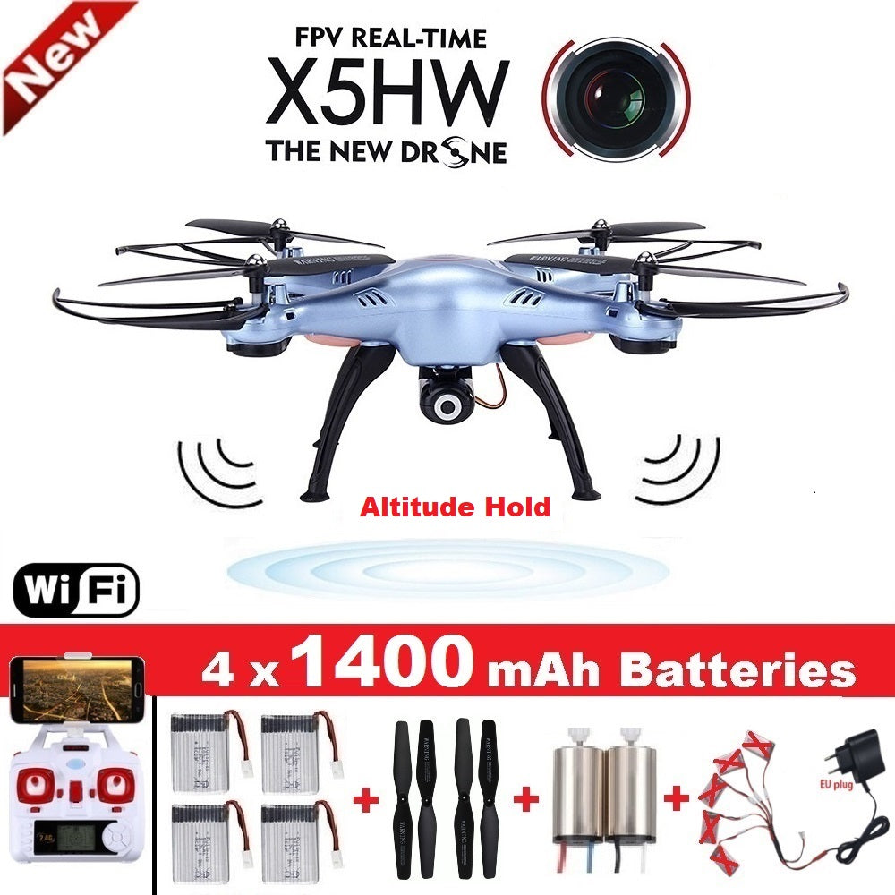 SYMA X5HW Quadrocopter Drone with Camera Wifi FPV HD Real-time 2.4G 4CH RC Helicopter Quadcopter RC Dron Toy (X5SW Upgrade)