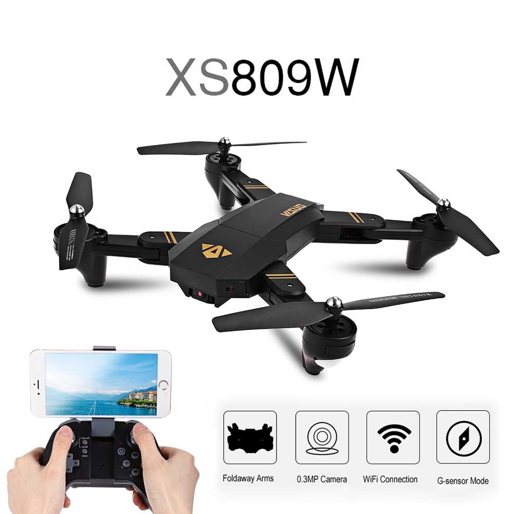 New XS809W XS809HW Mini Drone Foldable Quadcopter with Wifi FPV HD Camera Altitude Hold RC Selfie Dron Outdoor Toys Vs JJRC H37