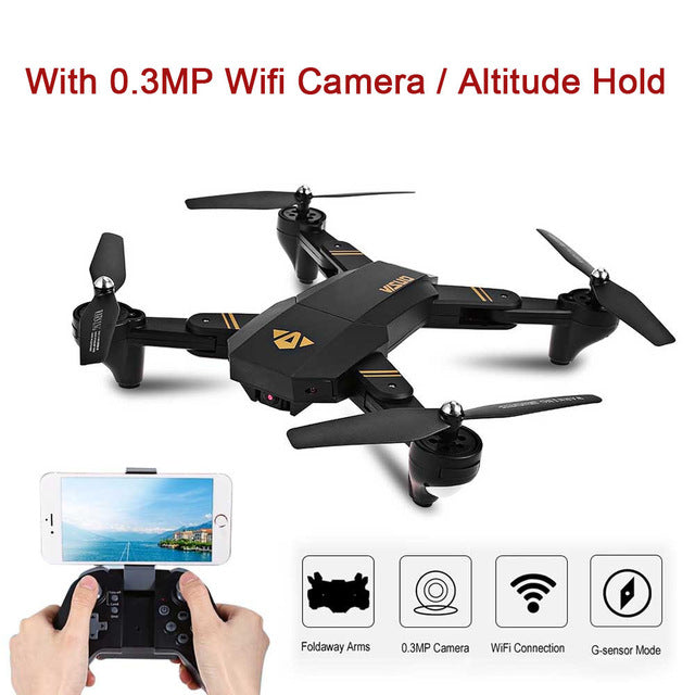 New XS809W XS809HW Mini Drone Foldable Quadcopter with Wifi FPV HD Camera Altitude Hold RC Selfie Dron Outdoor Toys Vs JJRC H37
