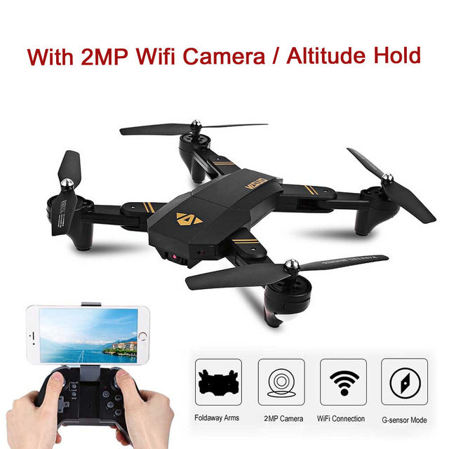 New XS809W XS809HW Mini Drone Foldable Quadcopter with Wifi FPV HD Camera Altitude Hold RC Selfie Dron Outdoor Toys Vs JJRC H37