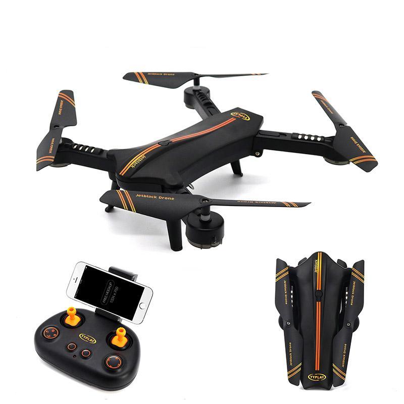New Jetblack Mini Smart Foldable Selfie Drone with 720P HD Camera High Quality RC Helicopter Quadcopter drohne Free Shipping