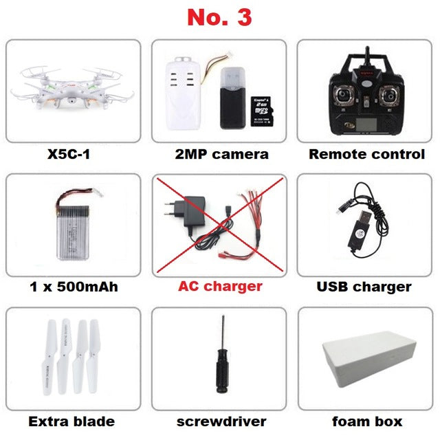 100% Original SYMA X5C (Upgrade Version) RC Drone With 2MP HD Camera 6-Axis RC Quadcopter Helicopter X5 Dron Without Camera