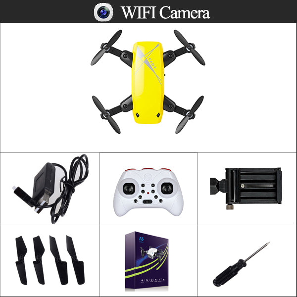 RC Dron Mini Foldable Pocket Selfie Drone with FPV HD Camera Altitude Hold Quadcopter VS Xs809hw JJRC H37 JXD 523
