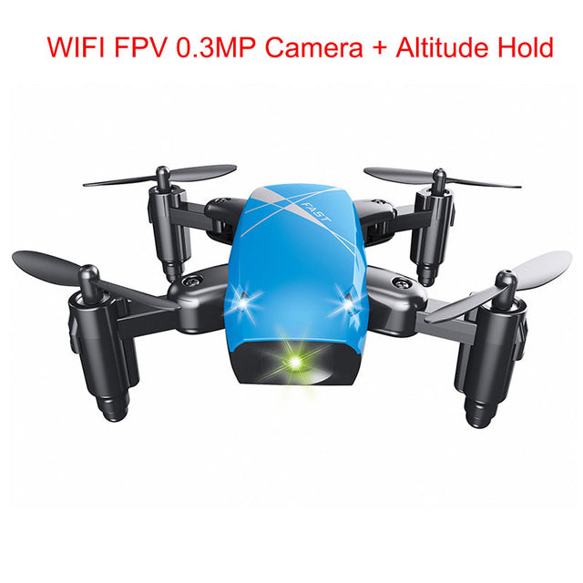 2017 New Micro Foldable Drone Dron Speed Switch RC Quadcopter Headless Mode One Key Return Quadcopters RTF Gifts for Friends