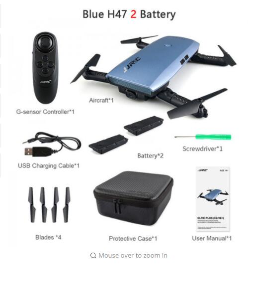 Newest JJRC H47 ELFIE Plus with HD Camera Upgraded Foldable Arm RC Drone Quadcopter Helicopter VS H37 Mini Eachine E56