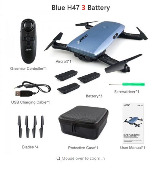 Newest JJRC H47 ELFIE Plus with HD Camera Upgraded Foldable Arm RC Drone Quadcopter Helicopter VS H37 Mini Eachine E56