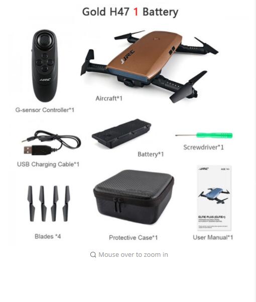 Newest JJRC H47 ELFIE Plus with HD Camera Upgraded Foldable Arm RC Drone Quadcopter Helicopter VS H37 Mini Eachine E56