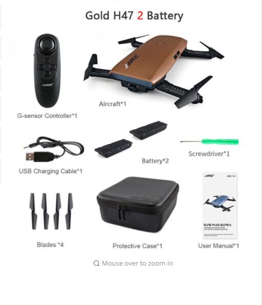 Newest JJRC H47 ELFIE Plus with HD Camera Upgraded Foldable Arm RC Drone Quadcopter Helicopter VS H37 Mini Eachine E56