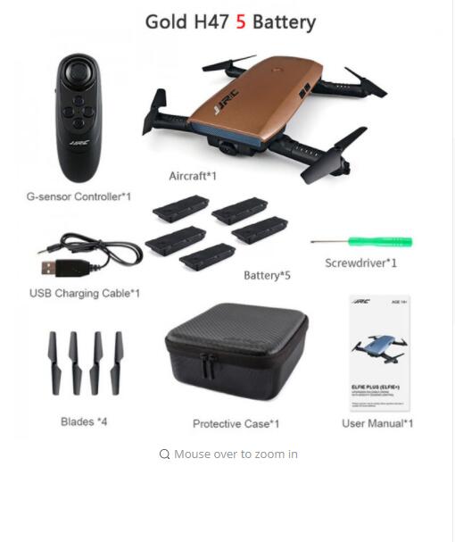 Newest JJRC H47 ELFIE Plus with HD Camera Upgraded Foldable Arm RC Drone Quadcopter Helicopter VS H37 Mini Eachine E56