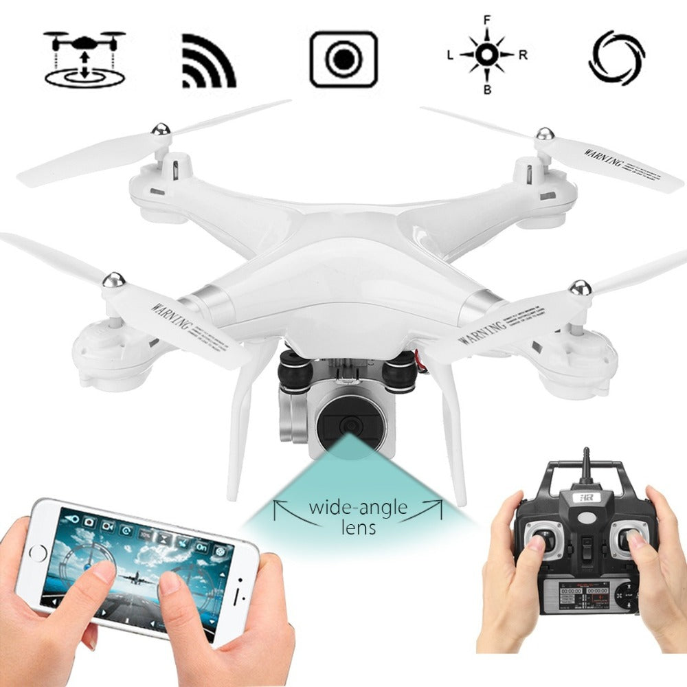 Drone 4 Channel 2.4GHz 2MP HD camera LED Lighting 6-Axis Gyro 360degree Rolling Quadcopter APP Set Height Remote UAV Aircraft