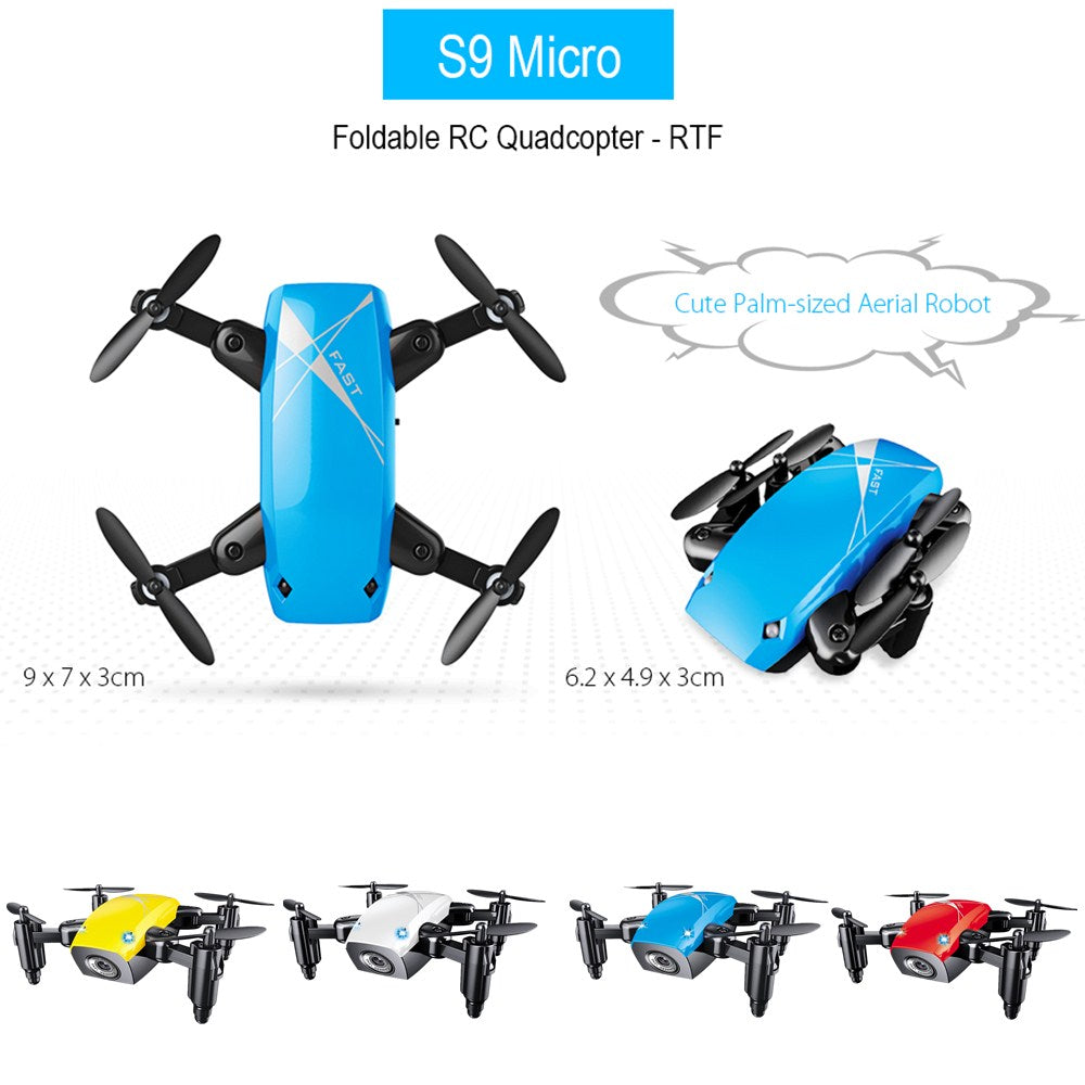 S9HW Mini Drone With Camera S9 No Camera RC Helicopter Foldable Drones Altitude Hold RC Quadcopter WiFi FPV Pocket Dron VS CX10W