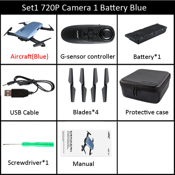 JJRC H47 ELFIE Plus Mini Selfie Drone with Camera HD 720P WIFI FPV Gravity Sensor Altitude Hold Foldable Quadcopter VS H37 Mini