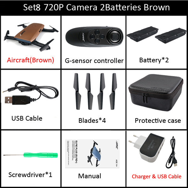 JJRC H47 ELFIE Plus Mini Selfie Drone with Camera HD 720P WIFI FPV Gravity Sensor Altitude Hold Foldable Quadcopter VS H37 Mini