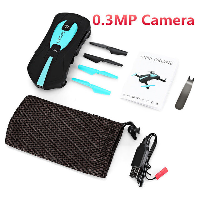 JY018 ELFIE WiFi FPV Quadcopter Quadrupter Mini Camera Drone Video Foldable Selfie Drone RC Drohne HD FPV H37 720P RC Helicopter