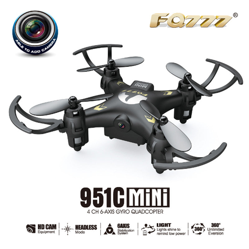 Hot sale FQ777-951C MINI With 0.3MP Camera Headless Mode 2.4G 4CH 6 Axis RC Quadcopter RTF Support SD card