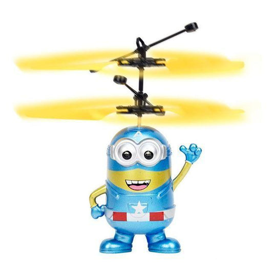 Minion Fly Flashing helicopter Hand Control RC Toys Minion Helicopter  Quadcopter Drone Ar.drone with LED