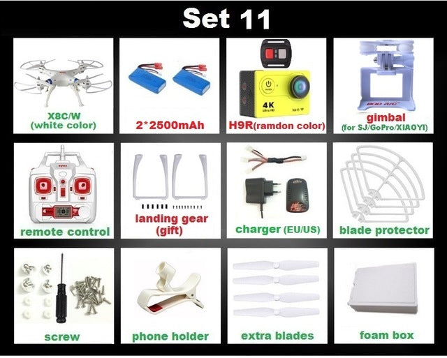 SYMA X8C X8G X8W X8HG X8 FPV RC Drone With H9R 4K Camera 1080p Ultra HD WiFi 2.4G 4CH RC Quadcopter Helicopter Professional Dron