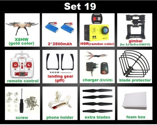 SYMA X8C X8G X8W X8HG X8 FPV RC Drone With H9R 4K Camera 1080p Ultra HD WiFi 2.4G 4CH RC Quadcopter Helicopter Professional Dron