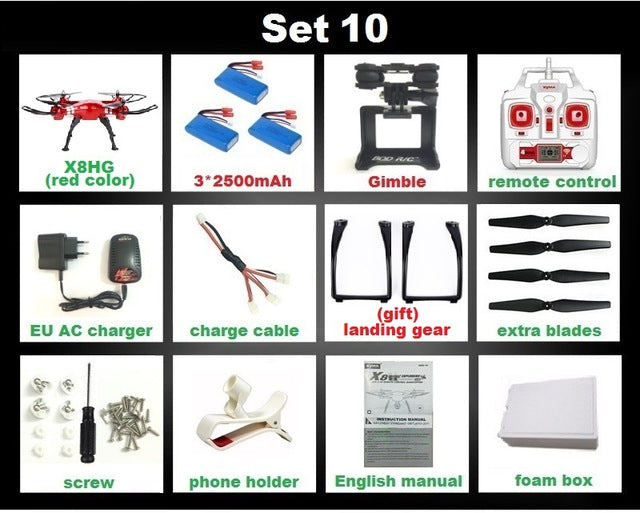 Syma X8 X8C X8W FPV RC Drone Quadcopter Without Camera Professional Dron With Holder For Gopro/SJCAM/Xiaoyi/Eken Action Camera