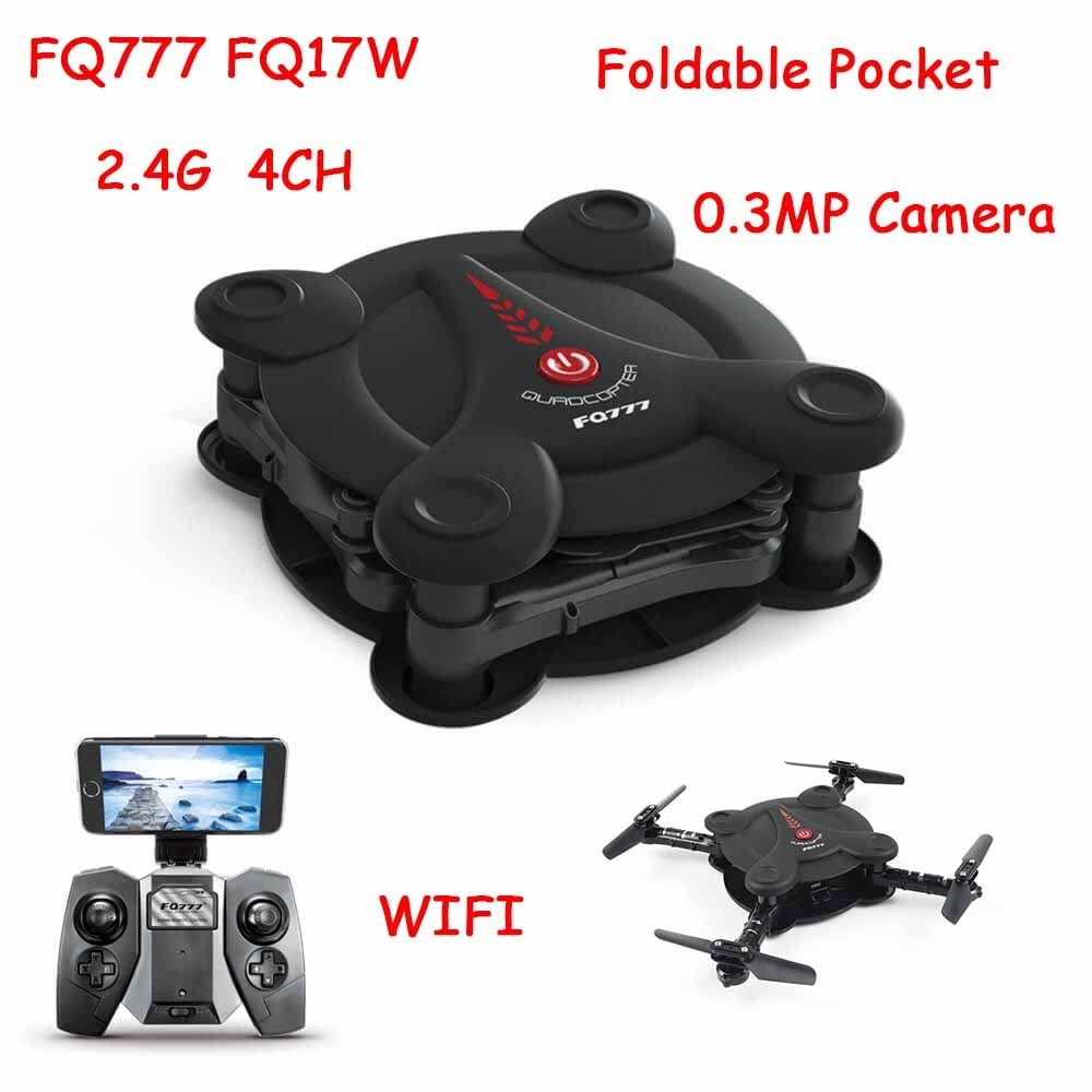 FQ777 FQ17W Mini RC 4CH WiFi FPV 0.3MP  Camera Drone UFO Headless LED RTF Quadcopter Foldable Pocket Drone F20373