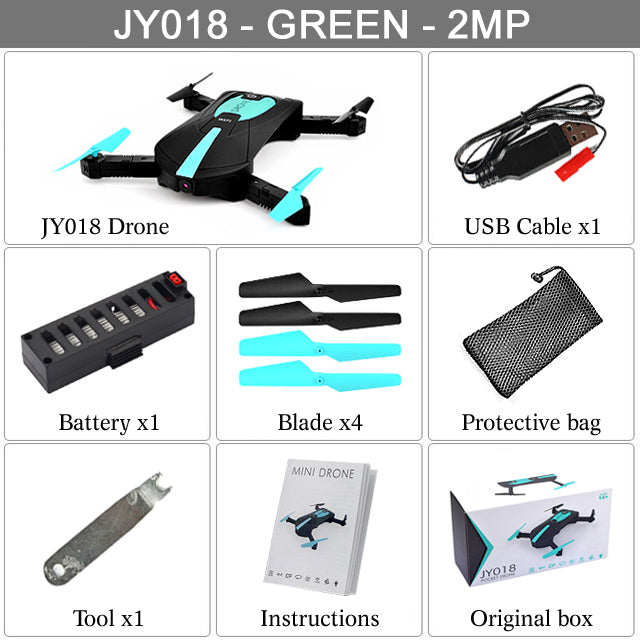 Portable JY018 Mini Selfie Drone Foldable Helicopter Pocket Folding Altitude Hold Headless WIFI FPV Camera RC Quadcopter VS H31