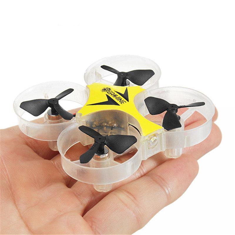 High Quality Eachine E012 Mini 2.4G 4CH 6 Axis Headless Mode LED Light RC Quadcopter RTF Mini Drone Black Yellow