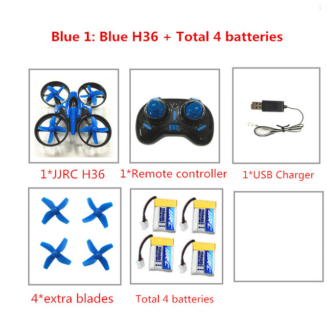 RC Drone Mini Drone JJRC H36 6 Axis RC Quadcopters With Headless Mode Drones One Key Return RC Helicopter Toy Gifts