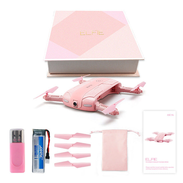 JJR/C JJRC H37 Elfie Mini Selfie Foldable Drone FPV 2MP HD Camera Headless APP Control Quadcopter Black Pink VS Eachine E50 E50S