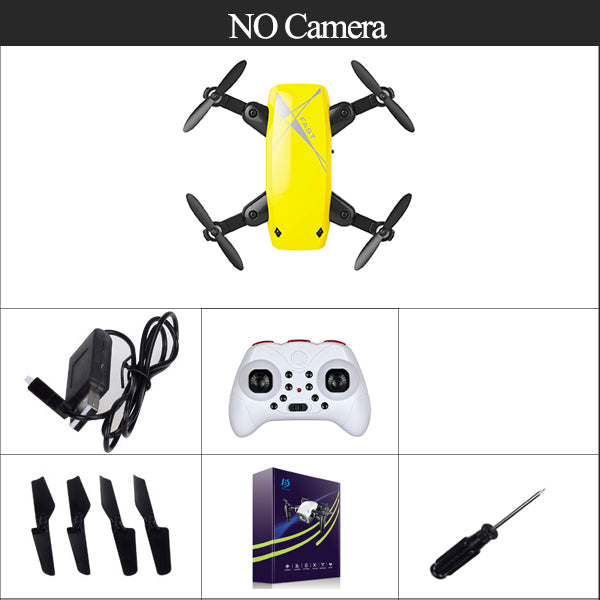 RC Dron Mini Foldable Pocket Selfie Drone with FPV HD Camera Altitude Hold Quadcopter VS Xs809hw JJRC H37 JXD 523