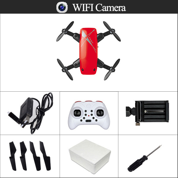 RC Dron Mini Foldable Pocket Selfie Drone with FPV HD Camera Altitude Hold Quadcopter VS Xs809hw JJRC H37 JXD 523