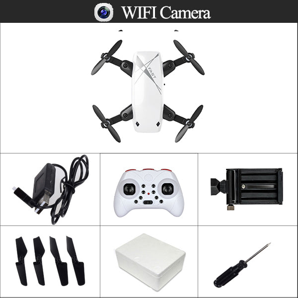 RC Dron Mini Foldable Pocket Selfie Drone with FPV HD Camera Altitude Hold Quadcopter VS Xs809hw JJRC H37 JXD 523