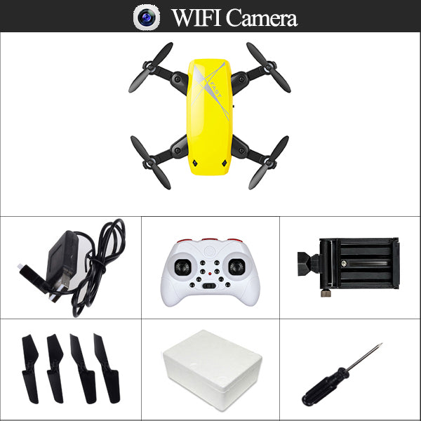 RC Dron Mini Foldable Pocket Selfie Drone with FPV HD Camera Altitude Hold Quadcopter VS Xs809hw JJRC H37 JXD 523