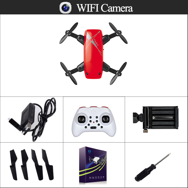 RC Dron Mini Foldable Pocket Selfie Drone with FPV HD Camera Altitude Hold Quadcopter VS Xs809hw JJRC H37 JXD 523