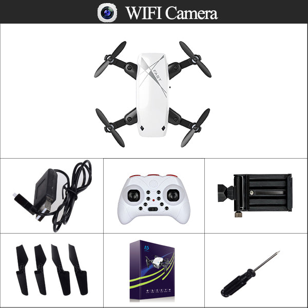RC Dron Mini Foldable Pocket Selfie Drone with FPV HD Camera Altitude Hold Quadcopter VS Xs809hw JJRC H37 JXD 523