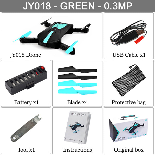 Portable JY018 Mini Selfie Drone Foldable Helicopter Pocket Folding Altitude Hold Headless WIFI FPV Camera RC Quadcopter VS H31
