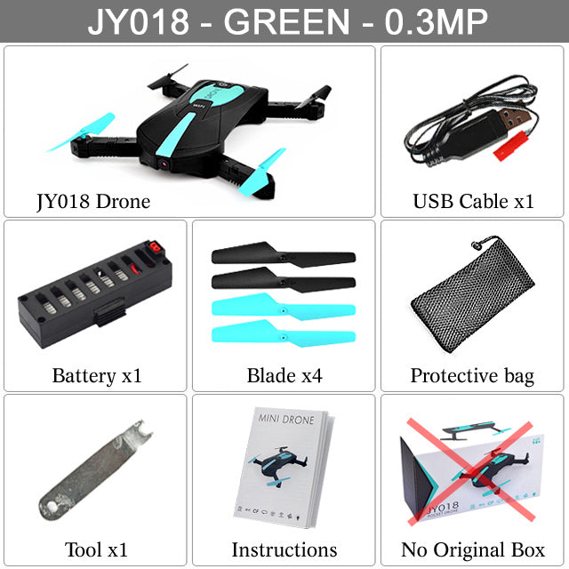Portable JY018 Mini Selfie Drone Foldable Helicopter Pocket Folding Altitude Hold Headless WIFI FPV Camera RC Quadcopter VS H31