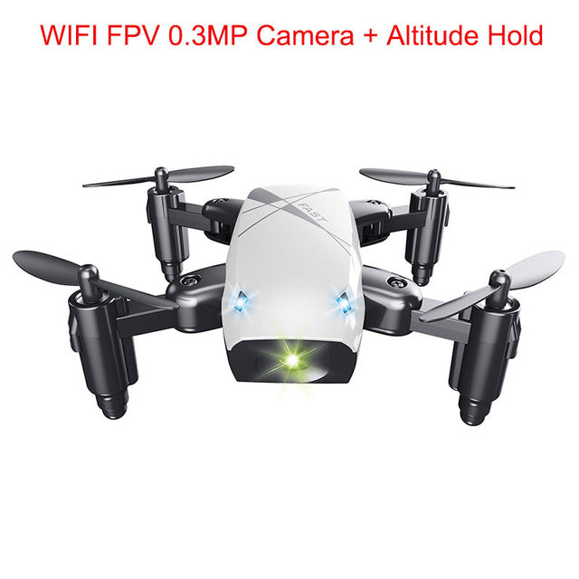 2017 New Micro Foldable Drone Dron Speed Switch RC Quadcopter Headless Mode One Key Return Quadcopters RTF Gifts for Friends