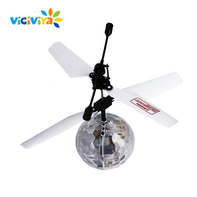 VICIVIYA Colorful Mini Drone Shinning LED RC Flying Ball Helicopter Sense Light Crystal Ball Induction Toys for Children Kids
