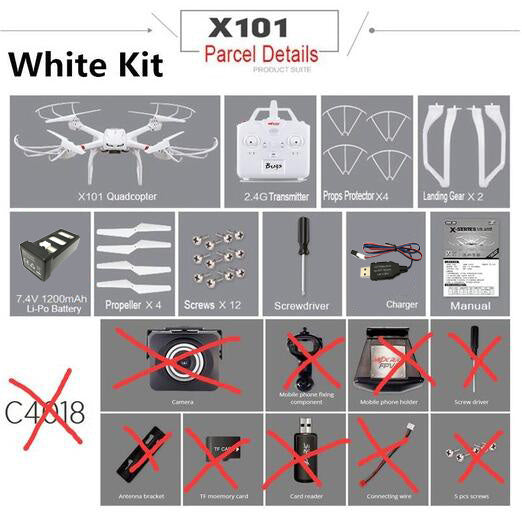 In Stock!! MJX X101 Updated Version X101S Quadcopter 2.4G RC drone/drone rc helicopter 6-axis gyro can add C4018 camera(FPV)