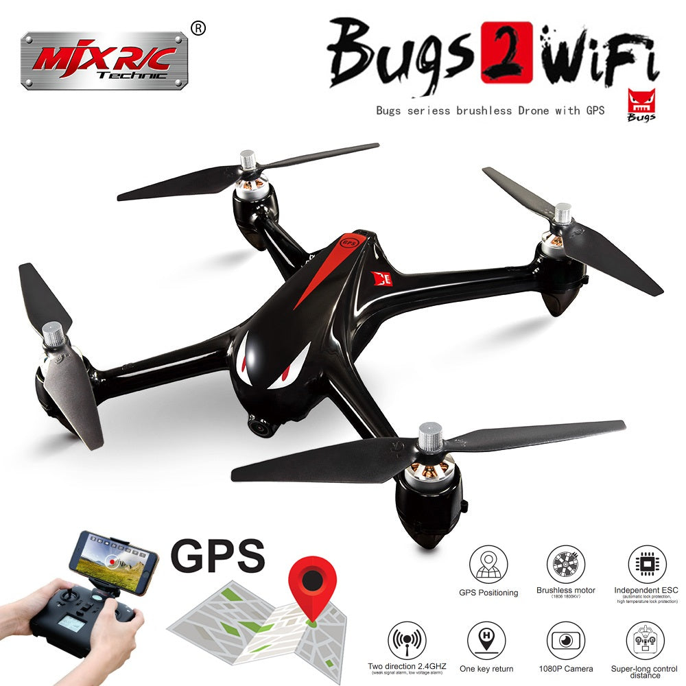 MJX B2W Bugs 2 Brushless GPS RC Quadcopter Drone With 1080P HD Camera 5G WIFI FPV Cam Altitude Hold Headless RC Aircraft Toys