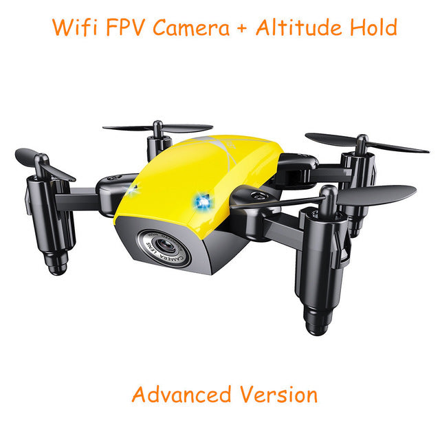 S9HW Mini Drone With Camera S9 No Camera RC Quadcopter Foldable Drones Altitude Hold RC Quadcopter WiFi FPV Pocket Dron VS CX10W