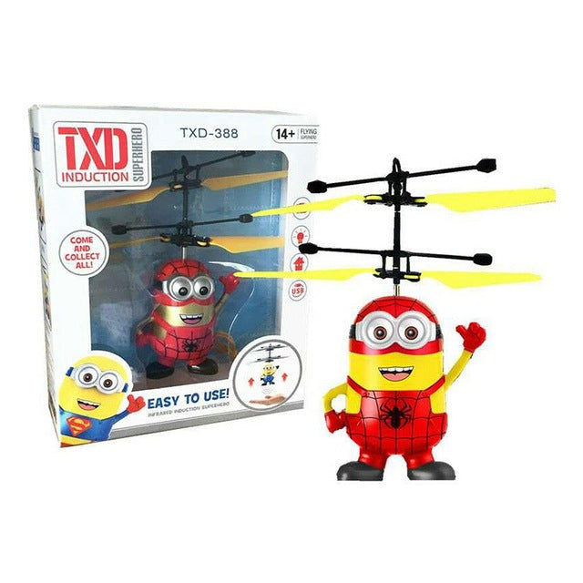 Redpawz Funny Induction Flying Toys Upgrade RC flashing Despicable Me Minion Helicopter Quadcopter Drone Plane Toys VS jjrc h31