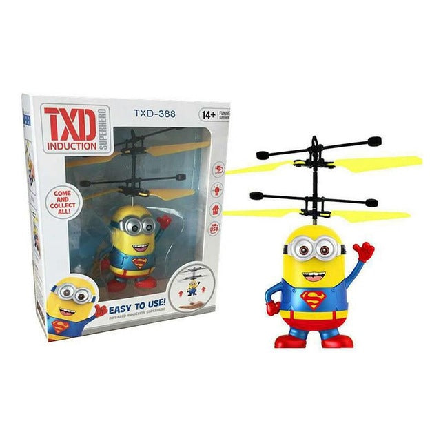 Redpawz Funny Induction Flying Toys Upgrade RC flashing Despicable Me Minion Helicopter Quadcopter Drone Plane Toys VS jjrc h31