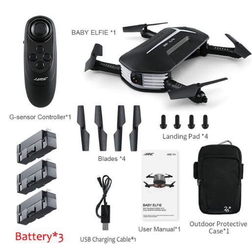 JJRC BABY ELFIE RC Selfie Drone with HD FPV Quadcopter Mini Pocket Foldable RC Drones Helicopter  Upgraded H37 VS H36 H31 H37