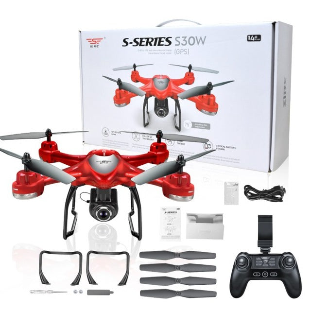New Arrival S-SERIES S30W Double GPS Dynamic Follow WIFI FPV With 720P Wide Angle Camera RC Drone Quadcopter Racing VS MJX Bugs6