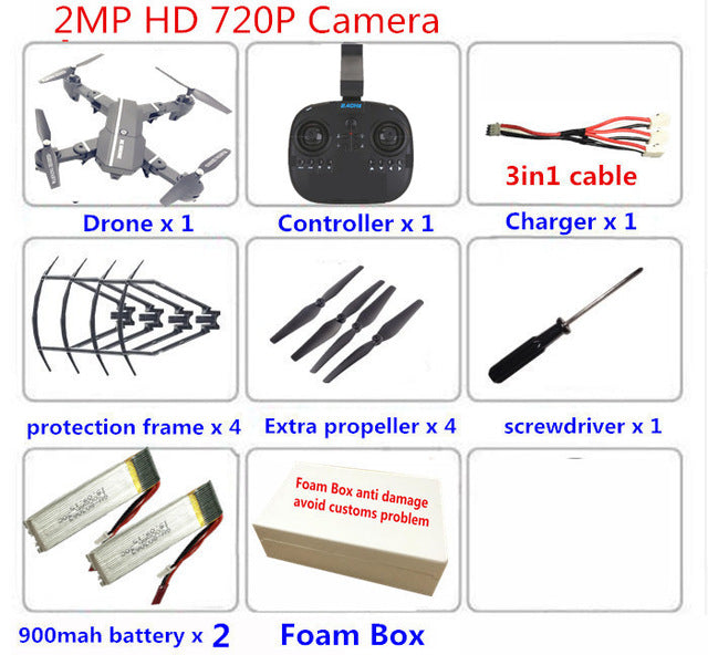 8807w Selfie Drone MiNi Foldable Drone with HD Camera Drones with Camera WiFi FPV Quadcopter RC Helicopter VS xs809hw X5SW E58